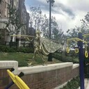 荊州小區(qū)入口精靈不銹鋼雕塑電鍍鏤空雕塑