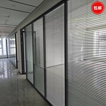 江苏办公室玻璃隔断单层玻璃隔断细节实拍