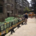 中山市工地常用移動護欄黃黑圓管膠馬施工圍擋