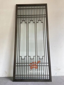 雙面見光仿古銅鋁板雕刻屏風(fēng)黃古銅鋁板玻璃屏風(fēng)格柵