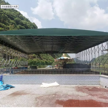 福建定制移動伸縮帳篷活動推拉雨棚籃球場遮陽蓬