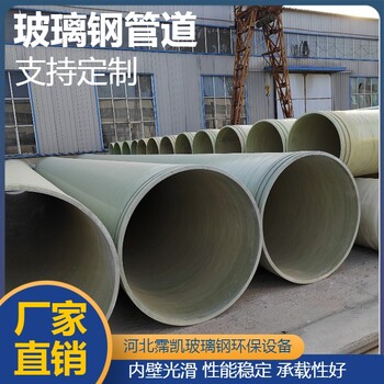 鶴壁化工管道大口徑夾砂管道玻璃鋼樹脂管道