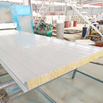 上海金属岩棉冲孔隔音板车间吸音降噪板消音岩棉维护板
