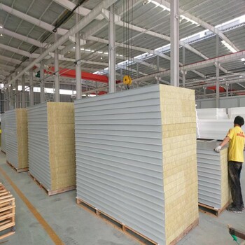 上海岩棉彩钢夹芯板1150mm岩棉彩钢净化板洁净隔墙吊顶