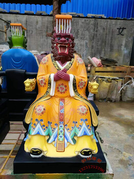 四海龙王神像保定雕塑厂黄铜60厘米北海龙母龙王爷铜像摆件