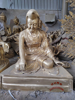 龙猛菩萨佛像恒林雕塑厂定做藏传铸铜1米七大弟子密宗铜像摆件