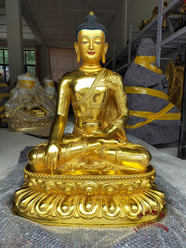 释迦牟尼佛像恒林雕塑厂加工铸造大型藏传全铜药师佛密宗铜像摆件