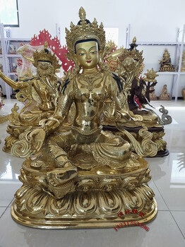 绿度母佛像铸造藏传黄铜1米白度母21度母密宗铜像定做摆件