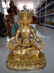 大日如来佛像定制铸造各种藏传寺庙黄铜四面如来铜像厂家