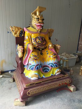 四海龙王神像定做各种大型寺院供奉黄铜东海龙王铜像摆件