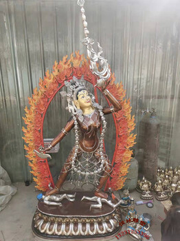 卡雀空行母佛像雕塑廠鑄造各種寺院藏傳全銅納洛空行母密宗銅像