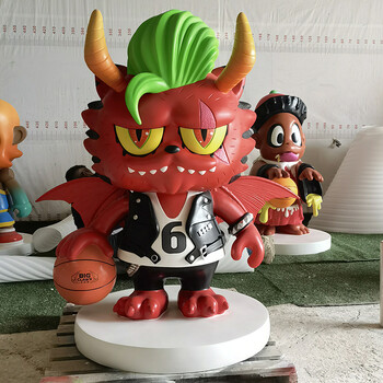 大型玻璃鋼吉祥物潮玩人偶卡通雕塑廠家