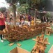 单县幼儿园玩具厂家/儿童安吉积木玩具/大型户外碳化积木