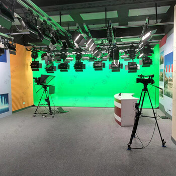 虚拟背景演播室新媒体演播室LED平板柔光灯