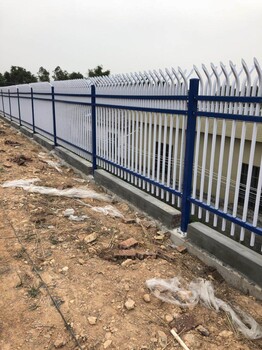 广州锌钢围墙栏杆双弯头护栏小区防爬围栏铁艺外墙栅栏生产安装