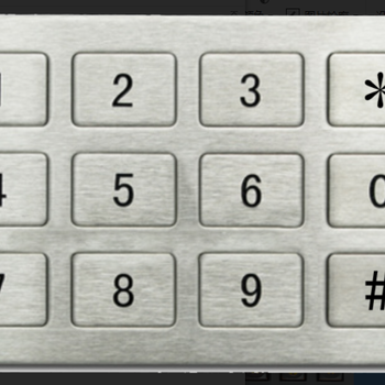 免提电话金属键盘12键不锈钢按键防水防腐电话键盘