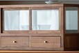 黑胡桃木单层茶桌展示小柜茶柜收纳柜