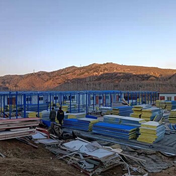 天津工地臨建活動(dòng)房東麗巖棉彩鋼房隔熱保溫