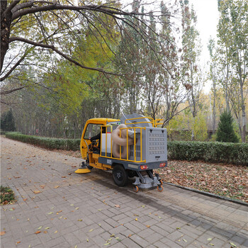 公園街道樹葉收集車電動駕駛式落葉清掃車環衛吸掃一體車