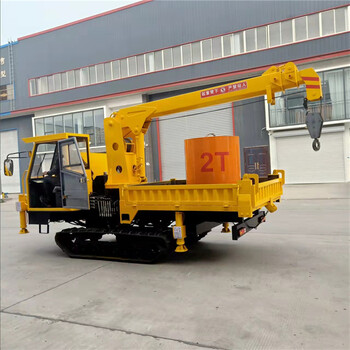 5噸橡膠履帶自備吊運(yùn)輸車(chē)可自由旋轉(zhuǎn)自動(dòng)后卸園林苗圃用履帶吊