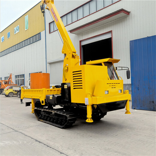 泥地吊重行走履帶吊車起重機(jī)6噸8噸全地形泥路施工鋼制履帶吊