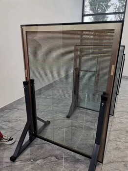 電動磁控防火中空百葉玻璃門窗隔斷加工，耐火隔熱，采光度可調(diào)