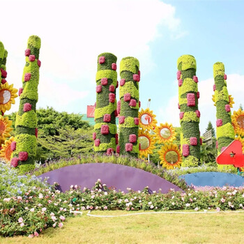 无锡滨湖国庆74周年绿雕案例图片