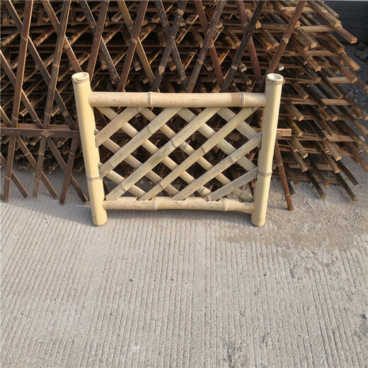 江津碳化竹篱笆公园木围栏竹篱笆竹子护栏