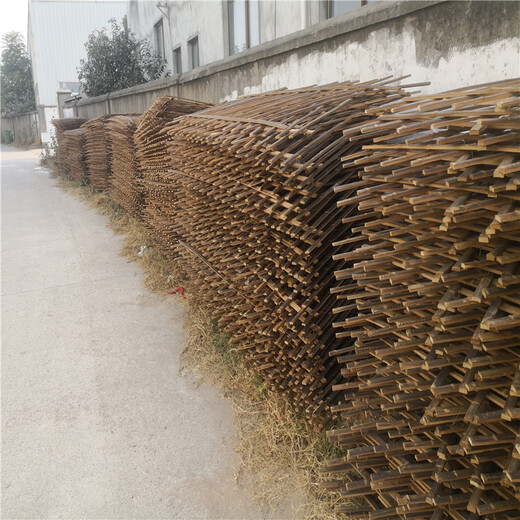 渭南碳化防腐木木质围栏竹篱笆竹子护栏