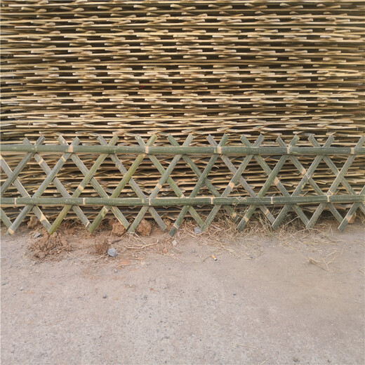 温州实木围栏碳化木围栏竹篱笆竹子护栏