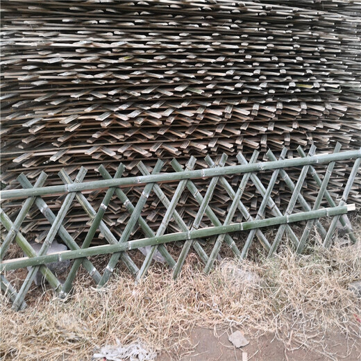 黄山碳化竹片实木碳化庭院木栅栏竹篱笆竹子护栏