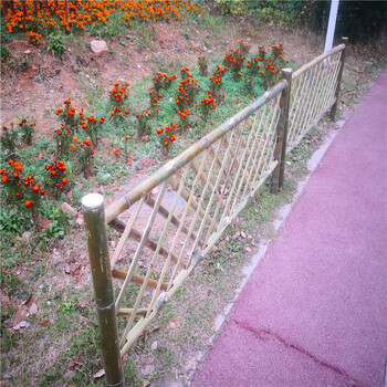 张家口崇礼区交叉竹篱笆院子围栏竹篱笆竹子护栏