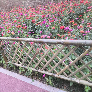 西安灞桥竹子护栏铁艺围栏竹篱笆竹子护栏