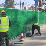 小草彩钢围挡工地建筑施工绿色草坪围墙工程围栏装配式可拆卸
