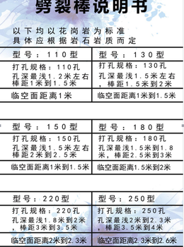 洞采静态硬石头分裂机