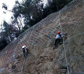 钢丝绳网SNS柔性边坡防护网高山挂网度铁丝网山路滑坡防护网