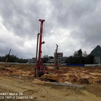 梧州市旋挖钻机老板有旋挖机施工队承接建筑桩基础，钢板桩等