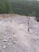 新疆石河子气体静态爆破花岗岩开采现场