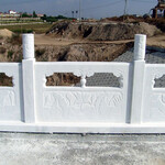 河道石栏杆雕刻样式河道石护栏定制