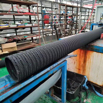 110mm塑料硬式透水管150牙山网形透水管hdpe盲管pe透水管厂家