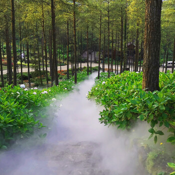 冷雾造景_水雾造景-喷雾造景-人工造雾_户外餐厅喷雾造景