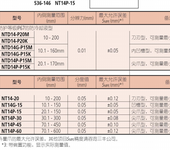 日本三丰刀内侧卡尺/刃型/内凹槽型/尖爪型