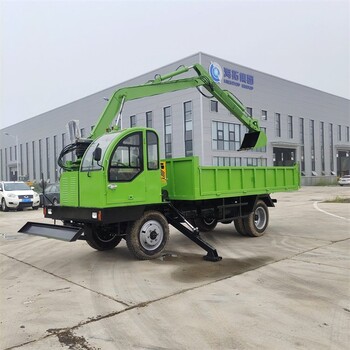 農(nóng)用四不像隨車挖液壓大臂四驅(qū)柴油運輸車自卸挖掘機