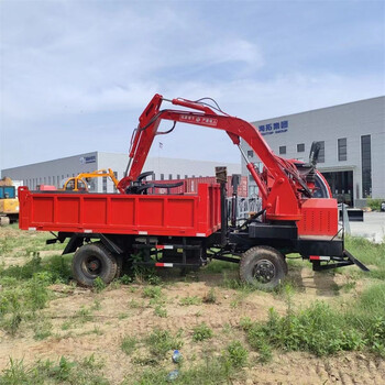 車載式四不像隨車抓輪式抓木機10噸轉運裝卸一體機