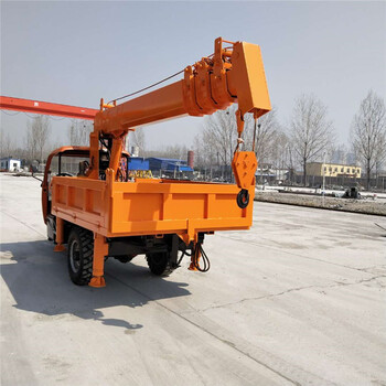 5噸三輪移動(dòng)車(chē)載吊機園林綠化移樹(shù)吊祥運虎三馬子隨車(chē)吊