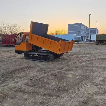 農(nóng)用履帶運輸車履帶式多功能翻斗車自帶吊泥地農(nóng)田履帶車