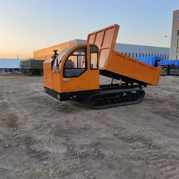 農(nóng)用履帶運輸車履帶式多功能翻斗車自帶吊泥地農(nóng)田履帶車