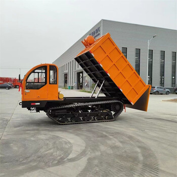 農(nóng)用履帶運輸車履帶式多功能翻斗車自帶吊泥地農(nóng)田履帶車