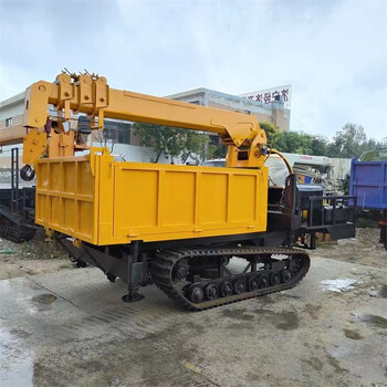 5噸履帶自卸隨車吊行走速度快工程吊運一體履帶式爬爬車