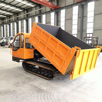 搬運(yùn)履帶式運(yùn)輸車(chē)泥地爬山虎翻斗車(chē)4缸大馬力山地自卸車(chē)